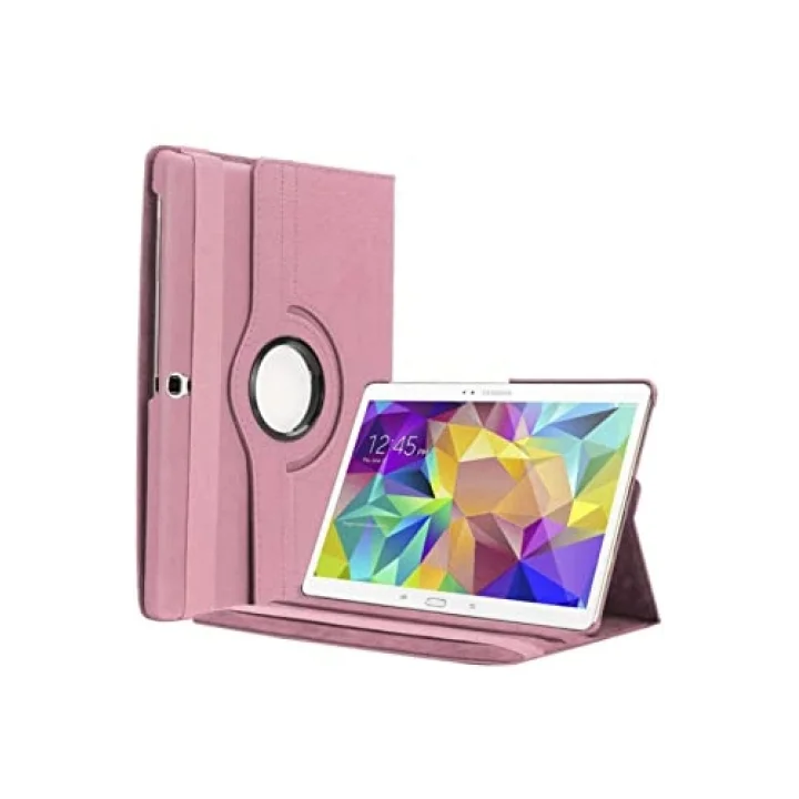 Galaxy Tab ile Uyumlu S3 9.7 T820 Standlı Kapaklı Dönebilen Tablet Kılıfı Kırmızı