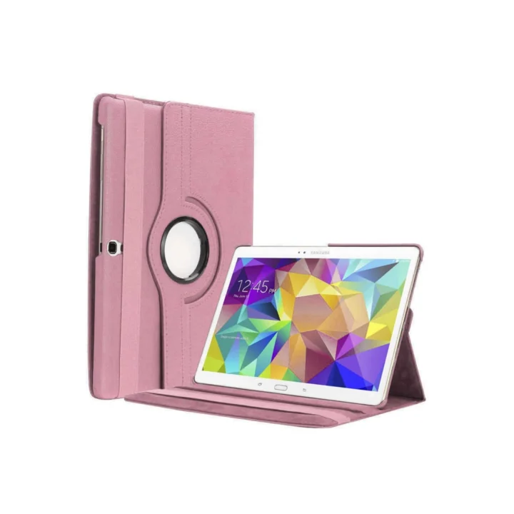 Galaxy Tab ile Uyumlu S3 9.7 T820 Standlı Kapaklı Dönebilen Tablet Kılıfı Kırmızı