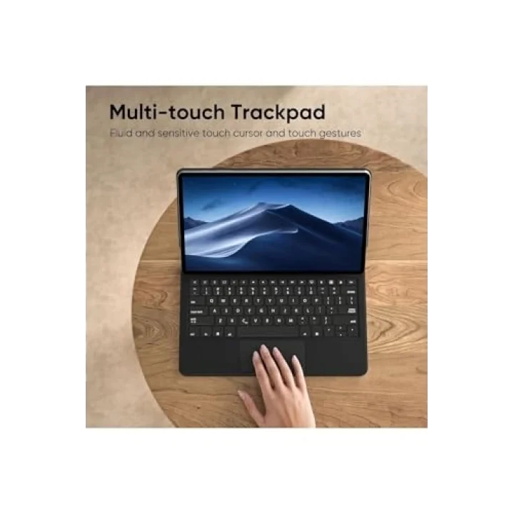 Galaxy Tab S10+ 12.4 ile Uyumlu Magic Keyboard Touchpad Rgb Işıklı Klavyeli Kılıf