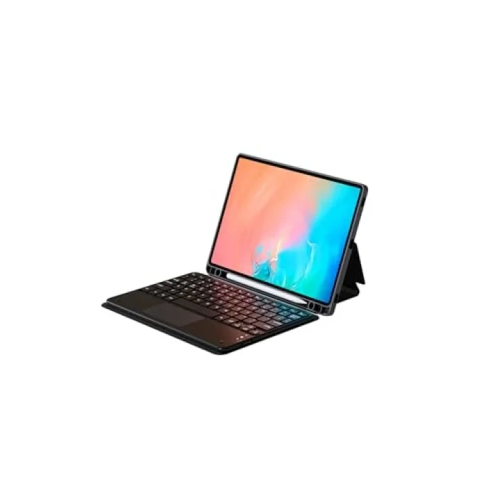 Galaxy Tab S10 FE Border Keyboard Bluetooh Bağlantılı Standlı Klavyeli Tablet Kılıfı - Siyah
