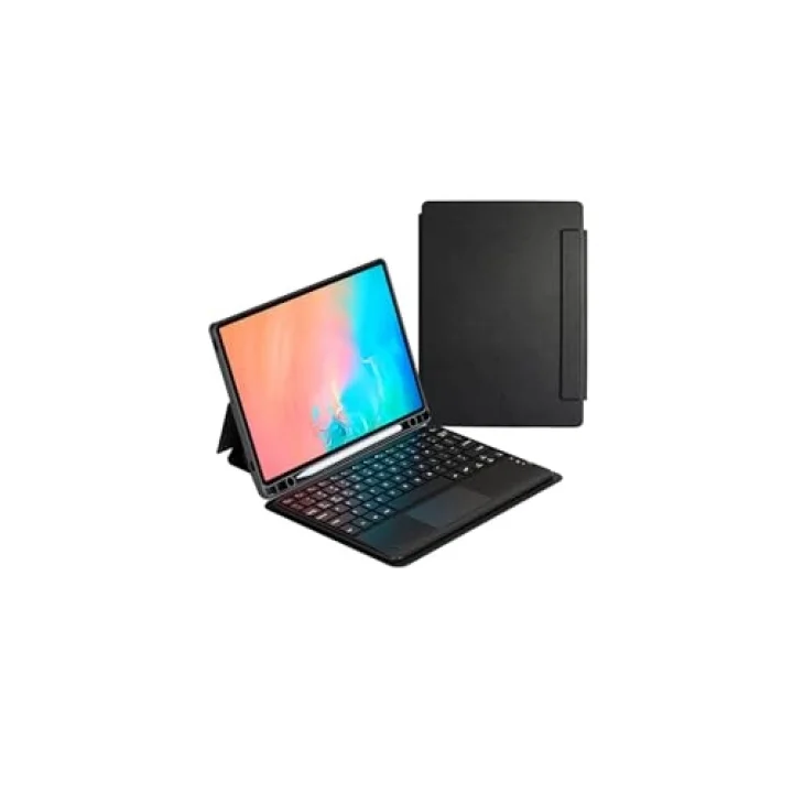 Galaxy Tab S10 FE Border Keyboard Bluetooh Bağlantılı Standlı Klavyeli Tablet Kılıfı - Siyah