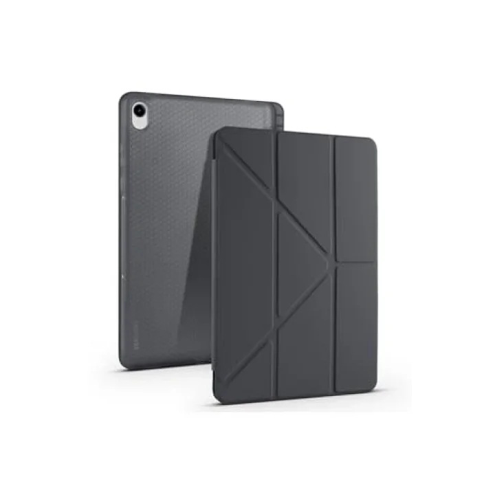 Galaxy Tab S11 Kılıf Tri Folding Kalem Bölmeli Standlı Kılıf - Siyah