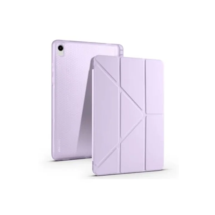 Galaxy Tab S11 Kılıf Tri Folding Kalem Bölmeli Standlı Kılıf - Siyah