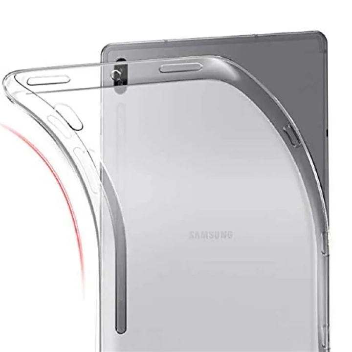 Galaxy Tab S7 Plus T970 ile Uyumlu Kılıf Tablet Süper Silikon, Renksiz