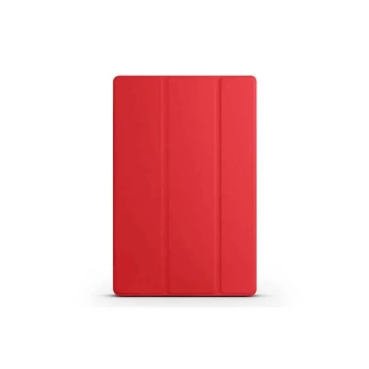 Galaxy Tab S9 FE ile Uyumlu Smart Cover Standlı 1-1 Kılıf-Kırmızı 5