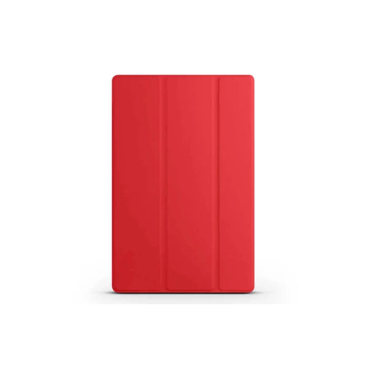 Galaxy Tab S9 FE ile Uyumlu Smart Cover Standlı 1-1 Kılıf-Kırmızı 5