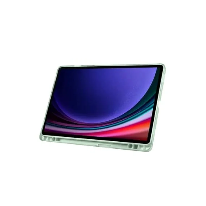 Galaxy Tab S9 FE Kılıf ile Uyumlu Tri Folding Kalem Bölmeli Standlı Kılıf-Kırmızı 3