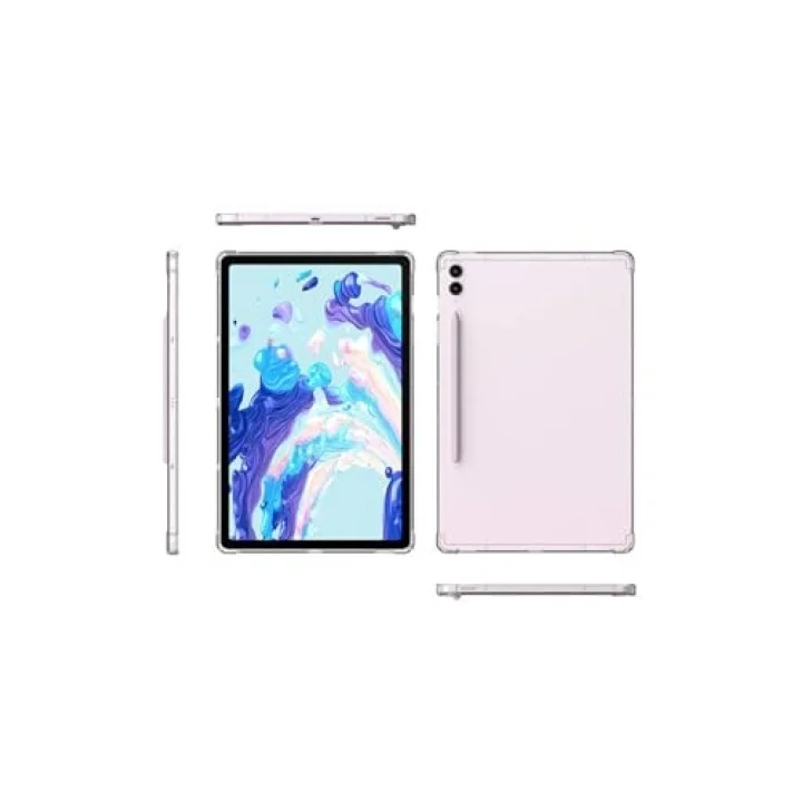 Galaxy Tab S9 Ultra Kılıf ile Uyumlu Tablet Nitro Anti Shock Silikon Kapak-Renksiz