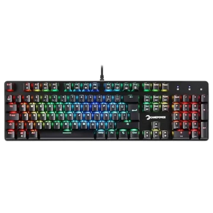 Game Power Ogre RGB 60M Blue Switch Türkçe Q USB Mekanik Gaming Klavye