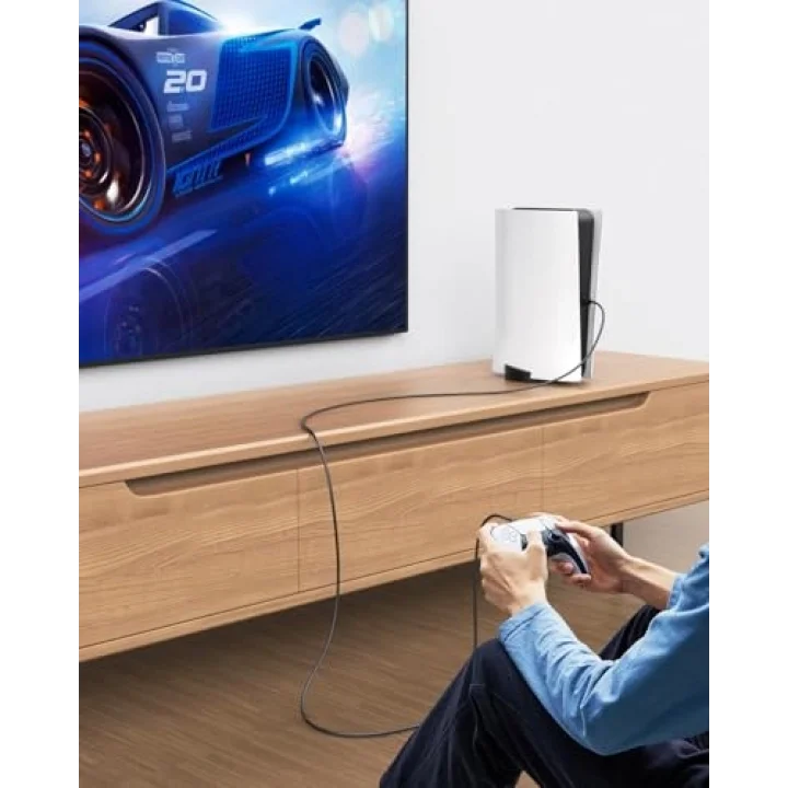 Gaming USB-C Kablo - Siyah 1.5 Metre | Xbox, PS5 Gamepad ve Akıllı Telefonlar için USB Type-C Bağlantı ve Hızlı Şarj Kablosu