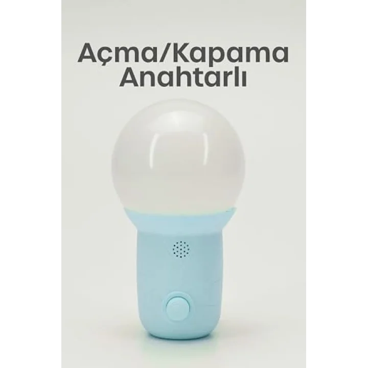 Gece Lambası Tuşlu Koridor Hol Işığı Uyuma Işığı (Kubbe Turkuaz)