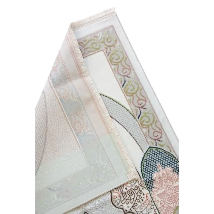 Geleneksel Desenli Hediyelik Halı Tipi Dokuma Seccade Bej