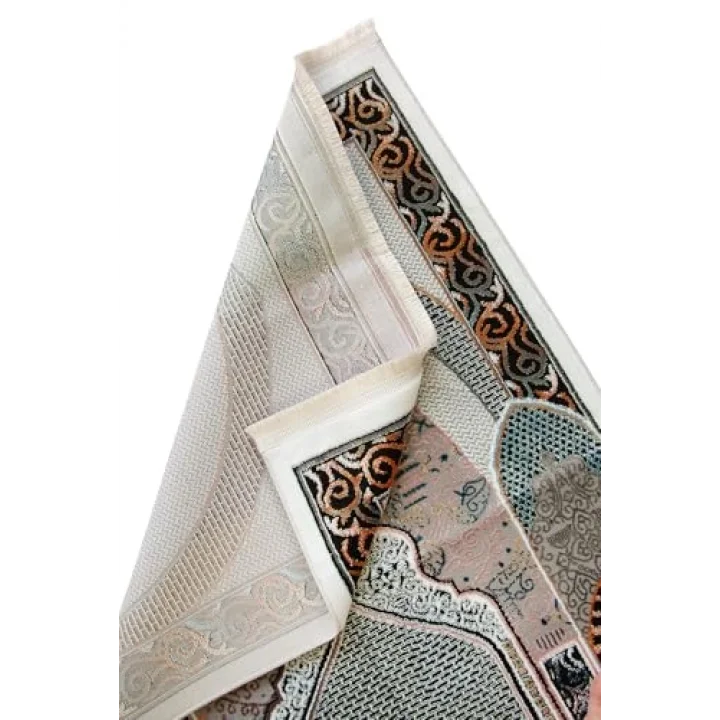 Geleneksel Desenli Hediyelik Halı Tipi Dokuma Seccade Siyah