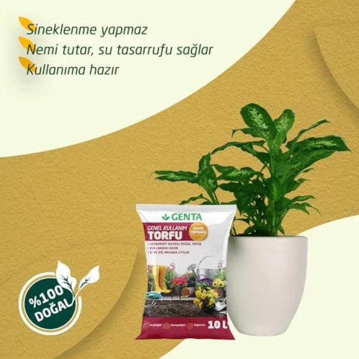 Genel Kullanım Torfu Saksı Toprağı 10 Lt