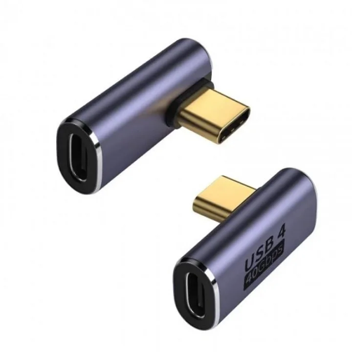 Genel L Type-C Çevirici USB4 40 Gbps 90 Derece Dik Type-C Çevirici 1 Adet