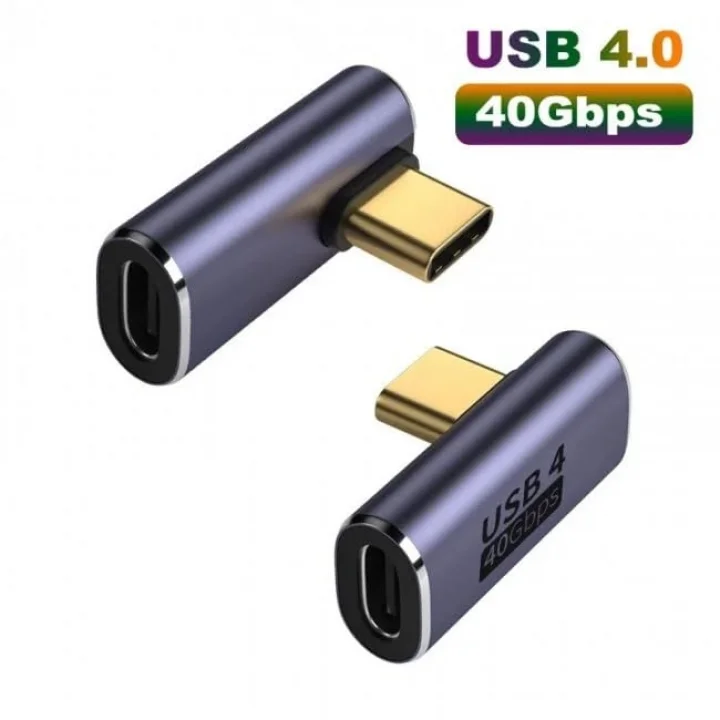 Genel L Type-C Çevirici USB4 40 Gbps 90 Derece Dik Type-C Çevirici 1 Adet