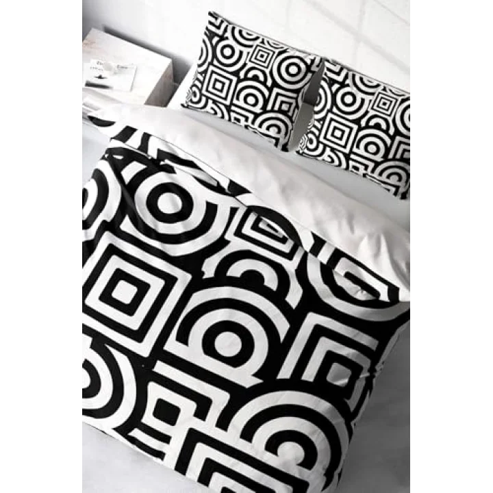 Geometric Mixed Modern Çift Kişilik Nevresim Takımı, monohome3800