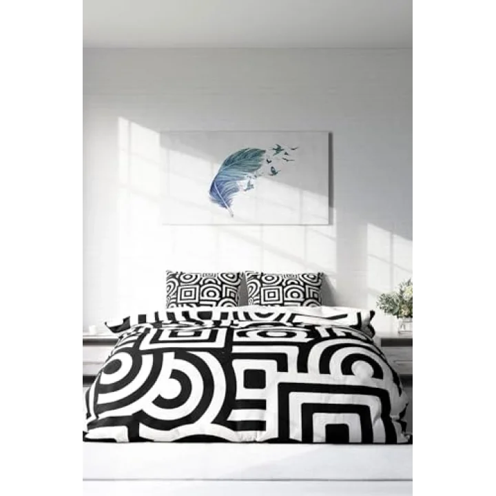 Geometric Mixed Modern Çift Kişilik Nevresim Takımı, monohome3800