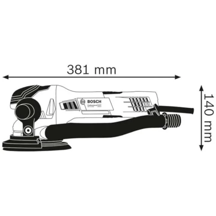 GET 75-150 Eksantrik Zımpara (750 W, Zımpara tabanı çapı: 150 mm, 3.300-7.300 dev/dak)