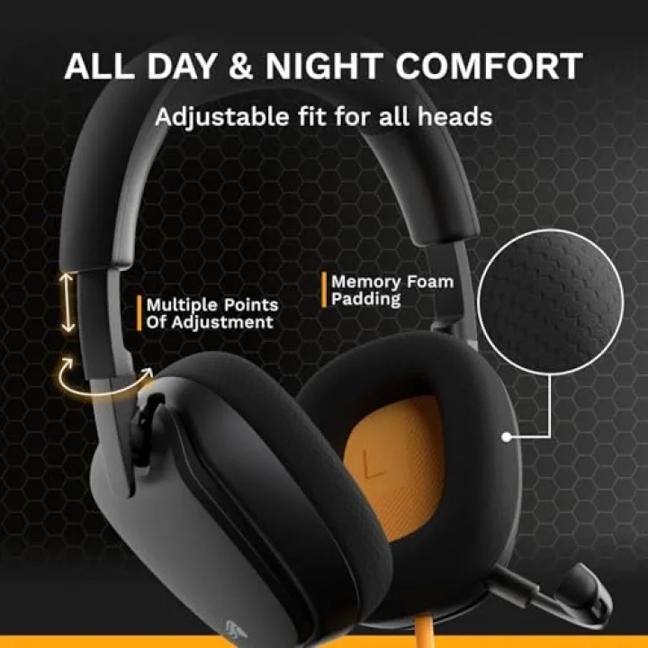 GHS Eternal - PC, PS5, PS4, Xbox, Switch için Stereo Oyun Kulaklığı - Özel Ayarlanmış Açılı Sürücüler, Ayarlanabilir Kristal Netliğinde Çıkarılabilir Mikrofon, 3,5 mm - Dayanıklı, Tüm Gündüz