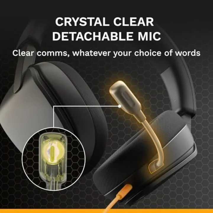 GHS Eternal - PC, PS5, PS4, Xbox, Switch için Stereo Oyun Kulaklığı - Özel Ayarlanmış Açılı Sürücüler, Ayarlanabilir Kristal Netliğinde Çıkarılabilir Mikrofon, 3,5 mm - Dayanıklı, Tüm Gündüz