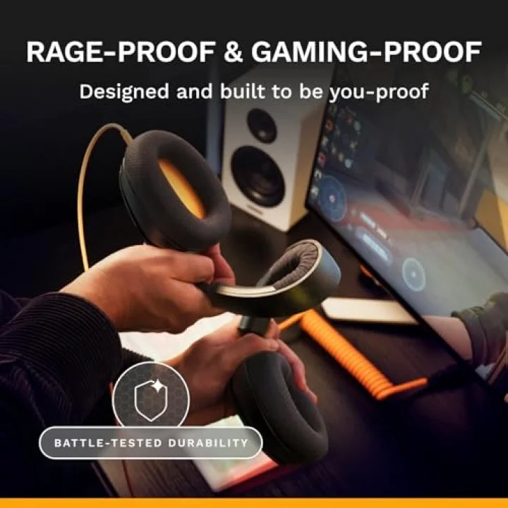 GHS Eternal - PC, PS5, PS4, Xbox, Switch için Stereo Oyun Kulaklığı - Özel Ayarlanmış Açılı Sürücüler, Ayarlanabilir Kristal Netliğinde Çıkarılabilir Mikrofon, 3,5 mm - Dayanıklı, Tüm Gündüz
