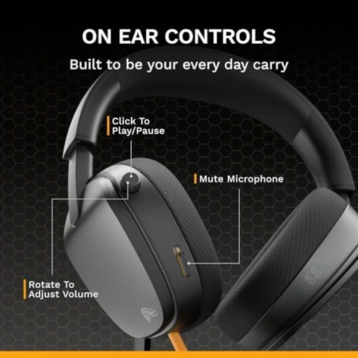 GHS Eternal - PC, PS5, PS4, Xbox, Switch için Stereo Oyun Kulaklığı - Özel Ayarlanmış Açılı Sürücüler, Ayarlanabilir Kristal Netliğinde Çıkarılabilir Mikrofon, 3,5 mm - Dayanıklı, Tüm Gündüz