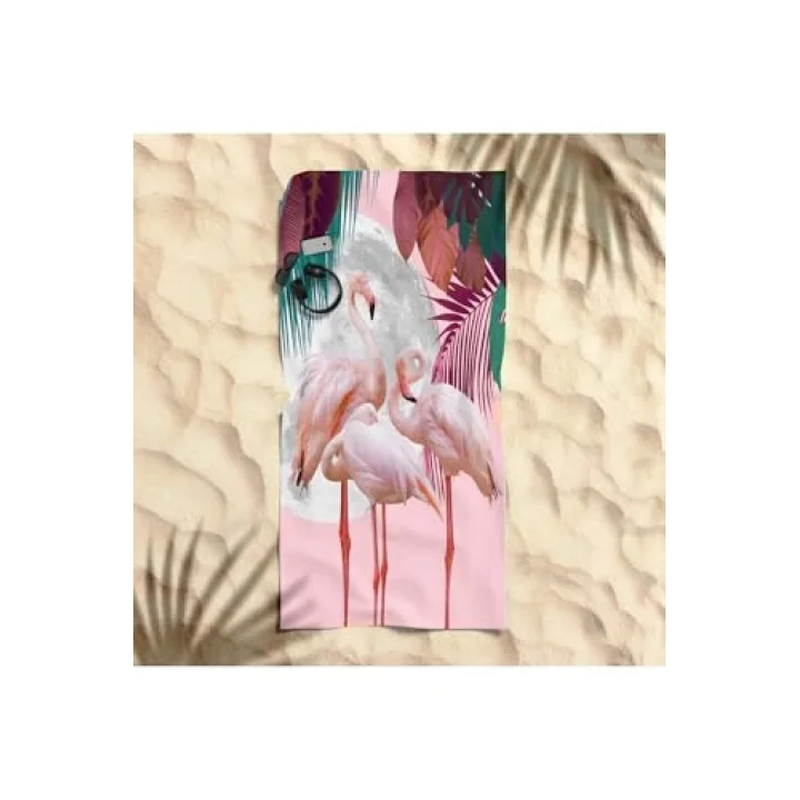 GİFT DUVET COVER flamingo baskılı plaj havlusu Çok Renkli Tek Ebat