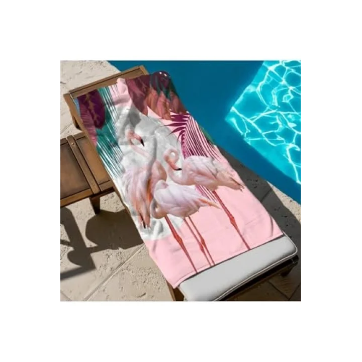 GİFT DUVET COVER flamingo baskılı plaj havlusu Çok Renkli Tek Ebat