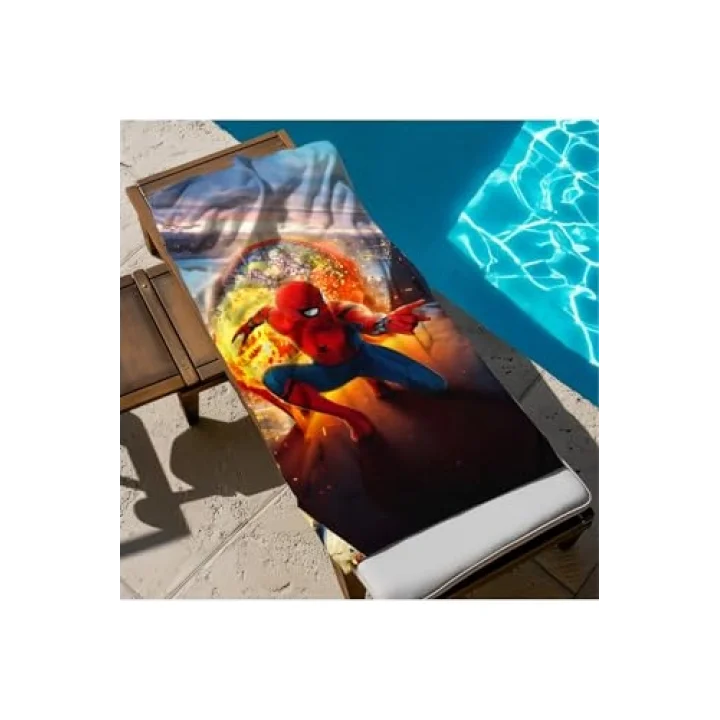 GİFT DUVET COVER uçan adam baskılı piaj havlusu Kırmızı Tek Ebat