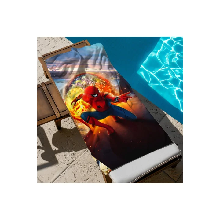 GİFT DUVET COVER uçan adam baskılı piaj havlusu Kırmızı Tek Ebat