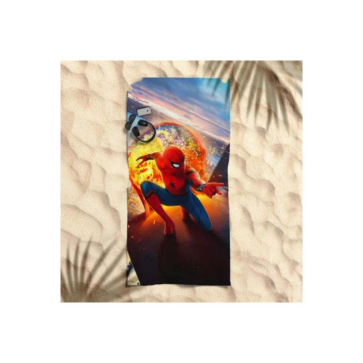 GİFT DUVET COVER uçan adam baskılı piaj havlusu Kırmızı Tek Ebat