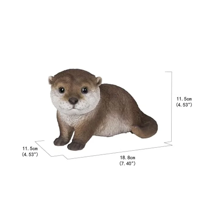 Gift Ltd 87991-A Otter Öne Eğilen Heykelcik, 18,8 cm Uzunluk