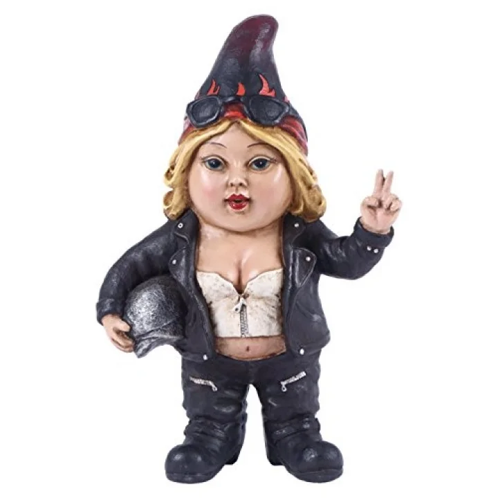 Gift Ltd. Kadın Bisikletçi Cücesi Kasklı - Gnomad Heykeli