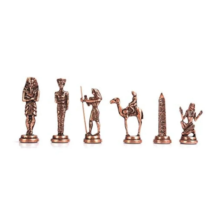 GiftHome Büyük Boy Metal Mısır Satranç Taşı Antik