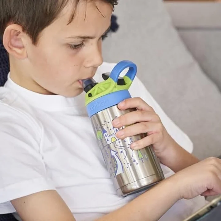 Gizmo Flip Dragon Çelik Çocuk Suluğu 380 ml, Mavi