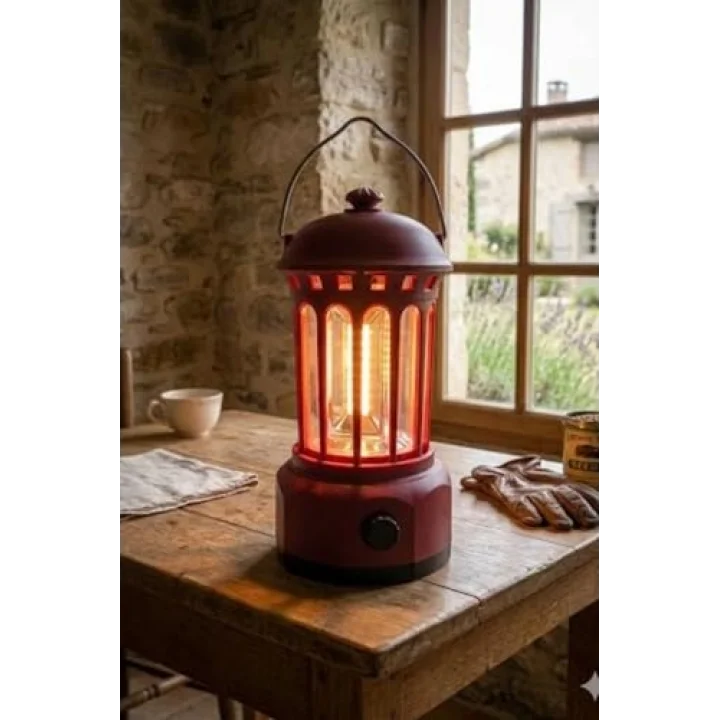 Glr L800BR Retro Tasarım Şarjlı Kamp Lambası - 250 Lümen Vintage Fener