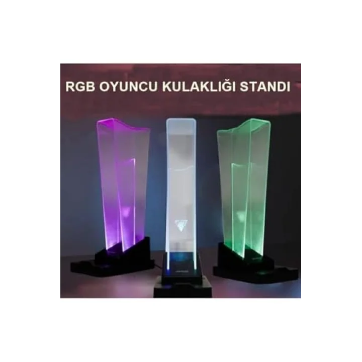 GM-01 Siyah RGB Işıklı Gaming Oyuncu Kulaklık Standı