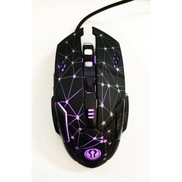GMX7 RGB Gaming Mouse, 7 Tuşlu, Kablolu USB, Gökkuşağı LED Aydınlatmalı, Optik Oyuncu Mouse, Stalker Warrior Siyah