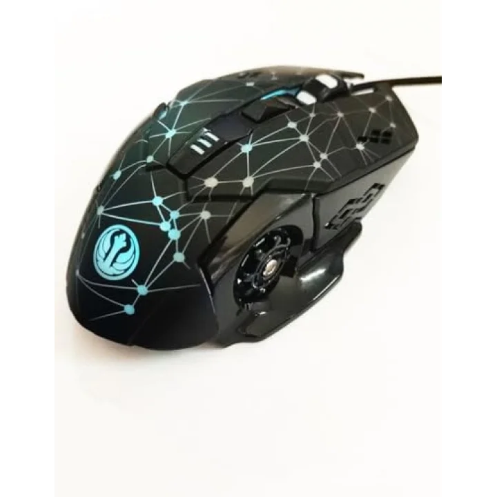 GMX7 RGB Gaming Mouse, 7 Tuşlu, Kablolu USB, Gökkuşağı LED Aydınlatmalı, Optik Oyuncu Mouse, Stalker Warrior Siyah