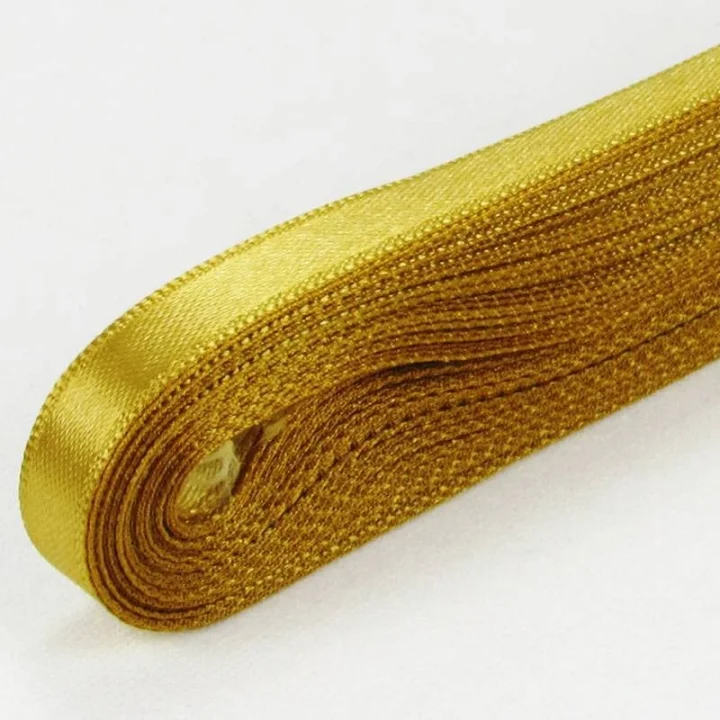 Gold (altın) Saten Kurdela 1 Cm. X 10 Metre (Gold)