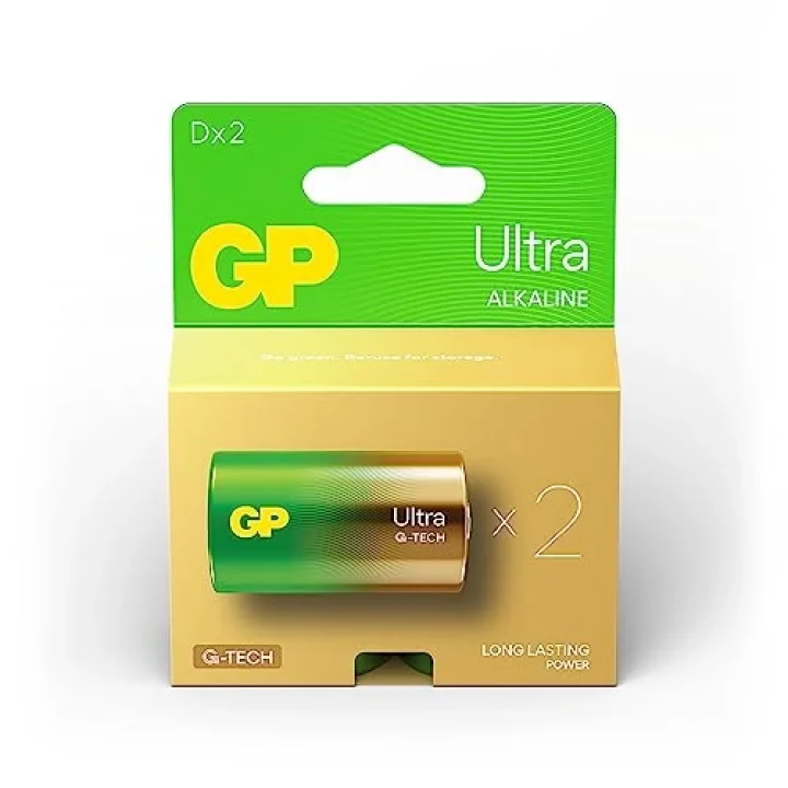 GP D Mono Batarya Alkalin Ultra 1,5V 2 Adet