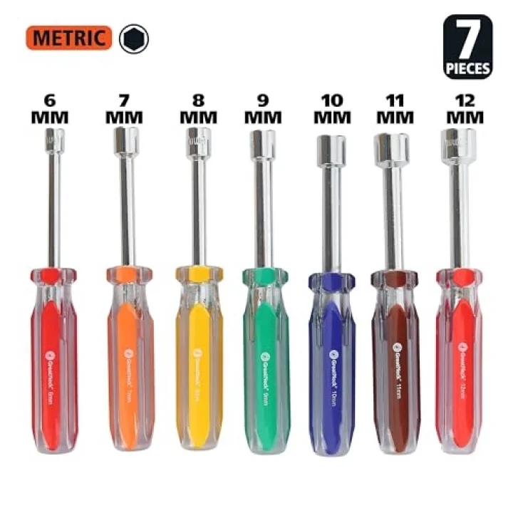 Greatneck ND71 Metric Professional Nut Driver seti, 7 parça