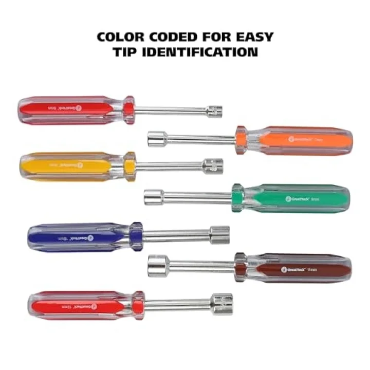 Greatneck ND71 Metric Professional Nut Driver seti, 7 parça