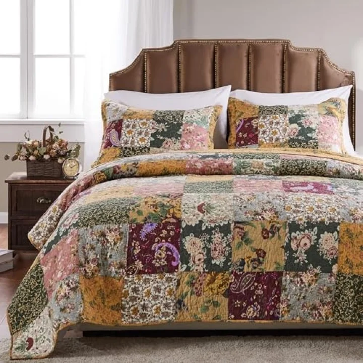 Greenland Home Antique Chic Authentic Patchwork Cotton yorgan seti