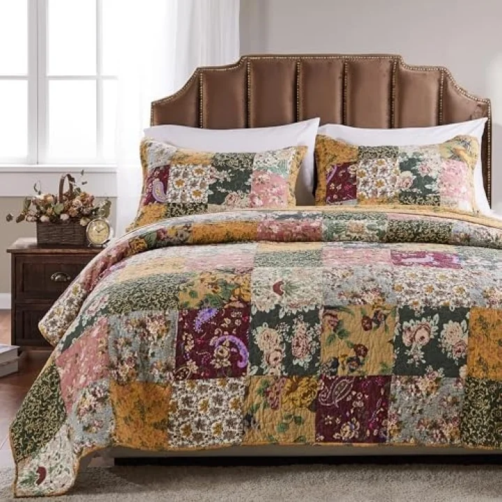 Greenland Home Antique Chic Authentic Patchwork Cotton yorgan seti