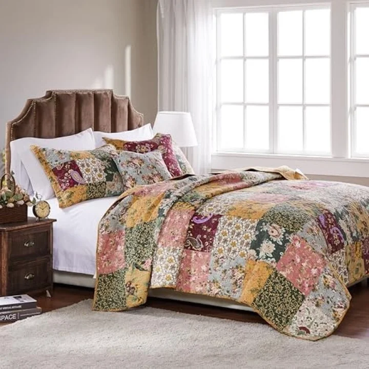 Greenland Home Antique Chic Authentic Patchwork Cotton yorgan seti