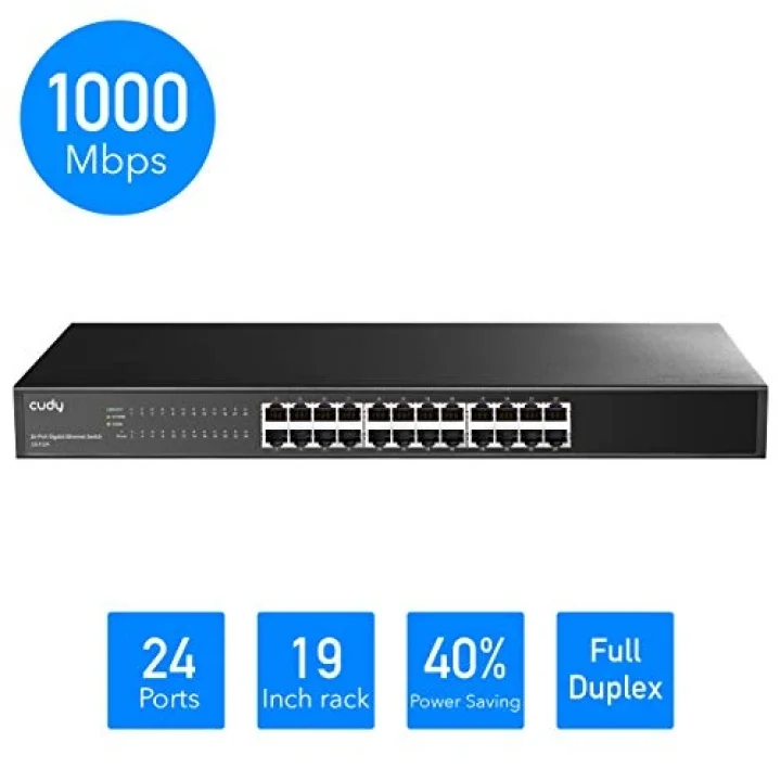 GS1024 16K MAC, 24 Port Gigabit Metal Switch