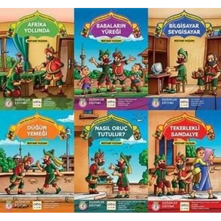 Güler Yüzle Tatlı Söz - Hacivatla Karagöz Dizisi (6 Kitap)(Değerler eğitimi)