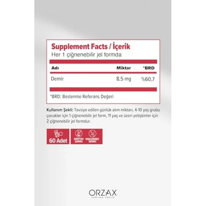Gummies Iron, Çiğnenebilir Jel Form